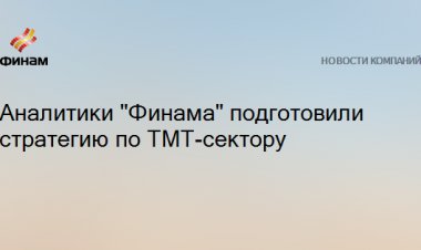 Аналитики "Финама" подготовили стратегию по ТМТ-сектору