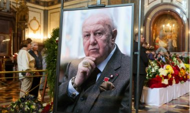 Гроб с телом Зураба Церетели увезли из храма Христа Спасителя